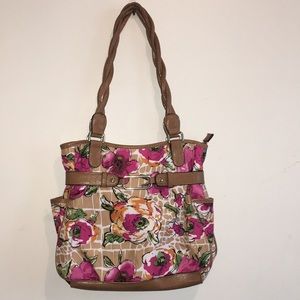 Brown Floral Purse
